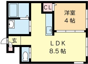 ラフィーネＮ２３ウエストの物件間取画像